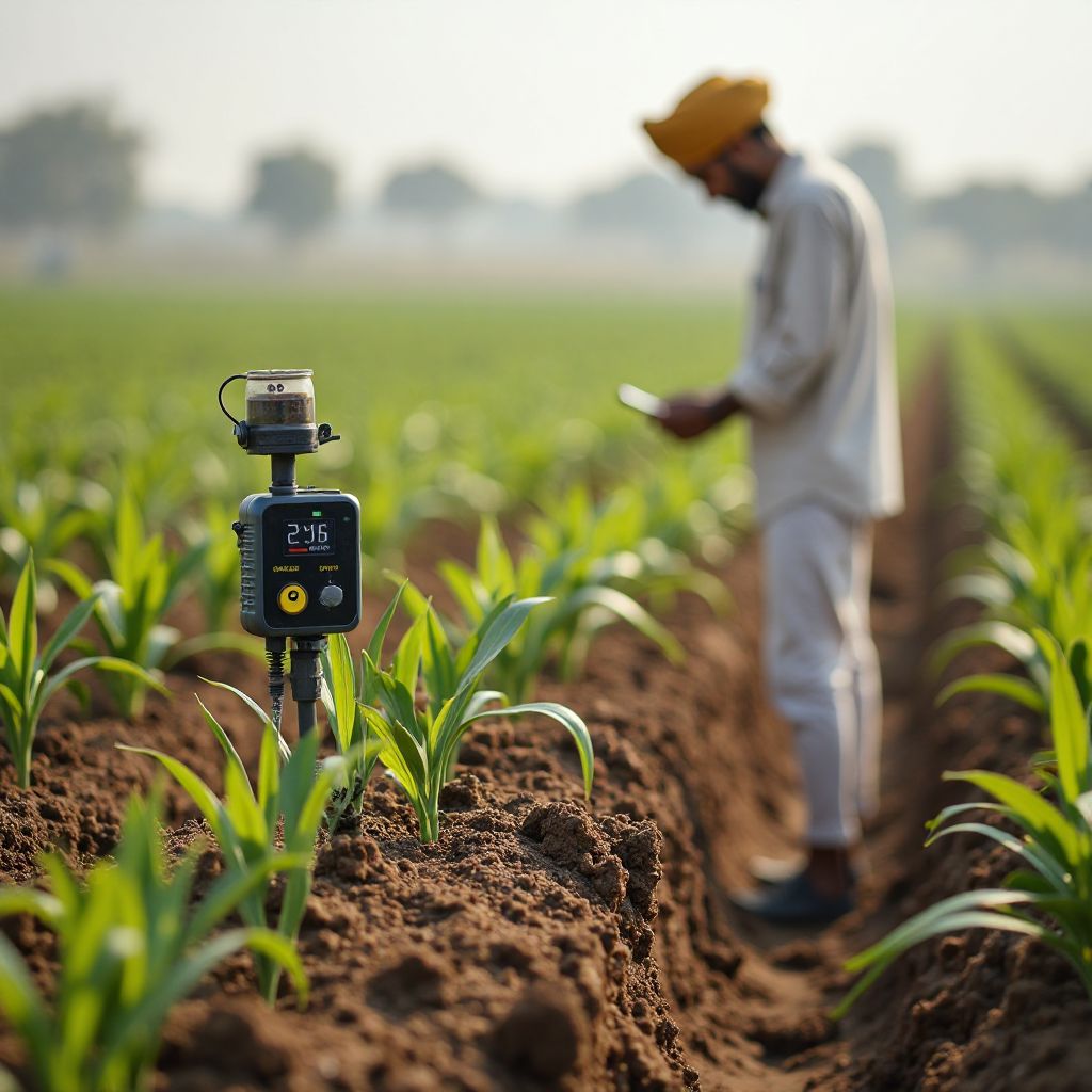 ਪੰਜਾਬ ਕਣਕ ਦੇ ਖੇਤਾਂ ਵਿੱਚ ਸਮਾਰਟ ਸਿੰਚਾਈ ਪ੍ਰਣਾਲੀ